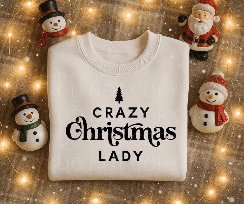 Crazy Christmas Lady(Transfer)