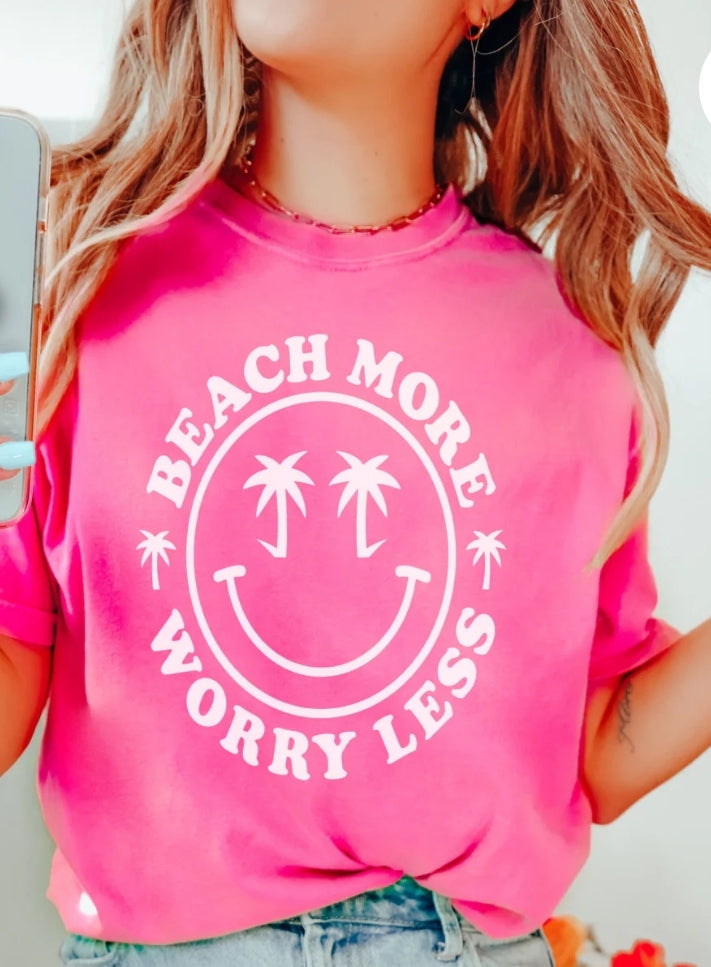 Beach more worry less(DTF) Transfer
