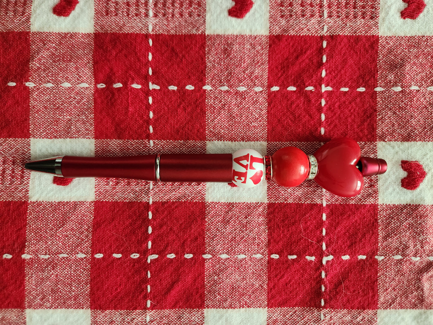 Beaded Valentine's Day pens