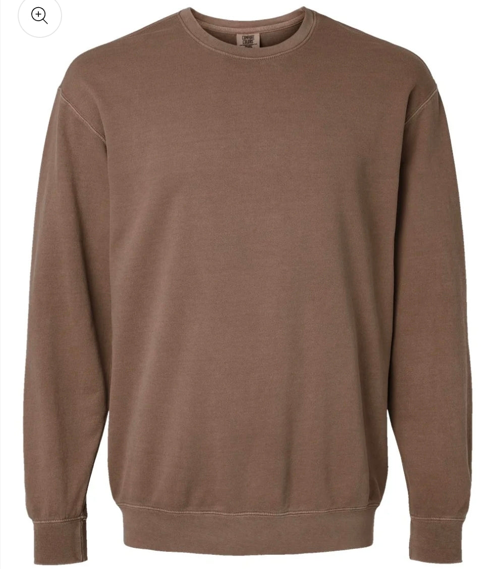 Comfort Colors Chocolate Brown Crewneck