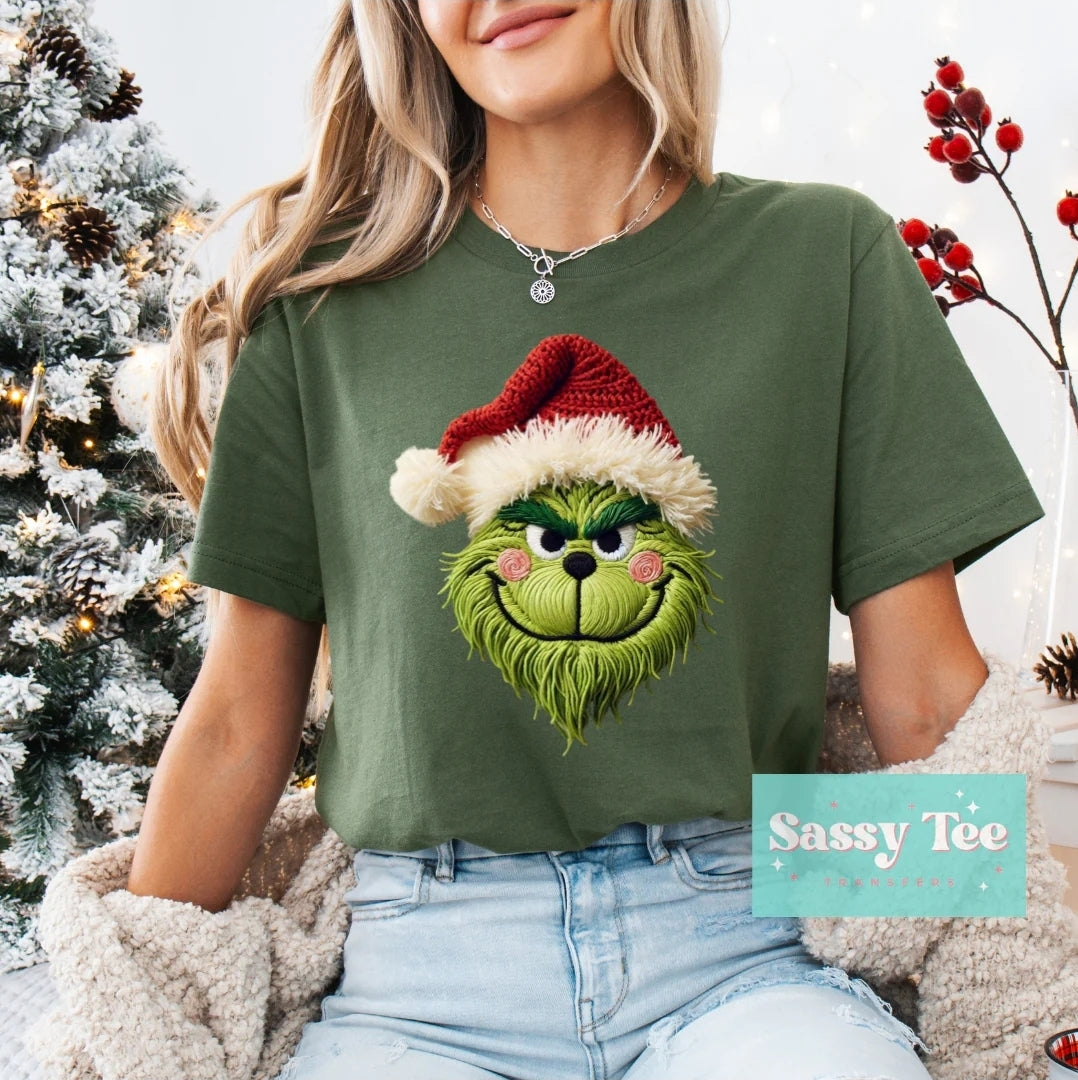 Grinch in a Santa Hat (Transfer)