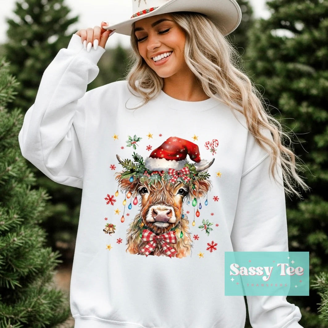 Christmas Highland Cow (Transfer)