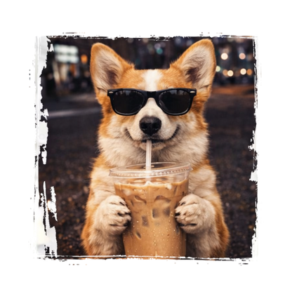 Corgi Iced Coffee (Transfer)