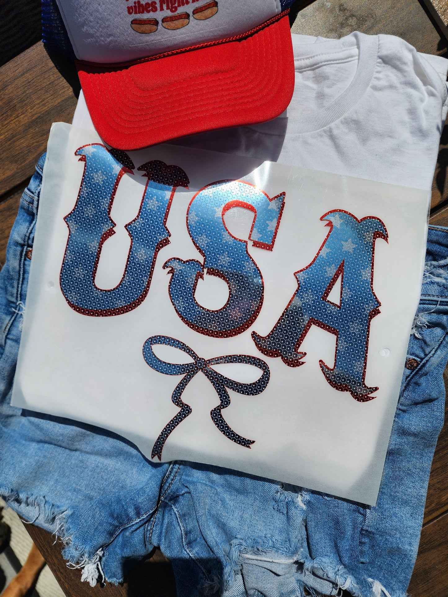 Spangle USA Bow (Transfer)