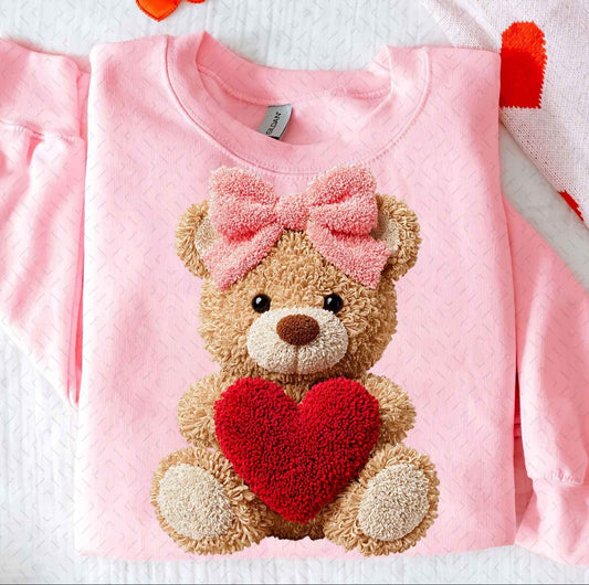 Red Heart Teddy (Transfer)