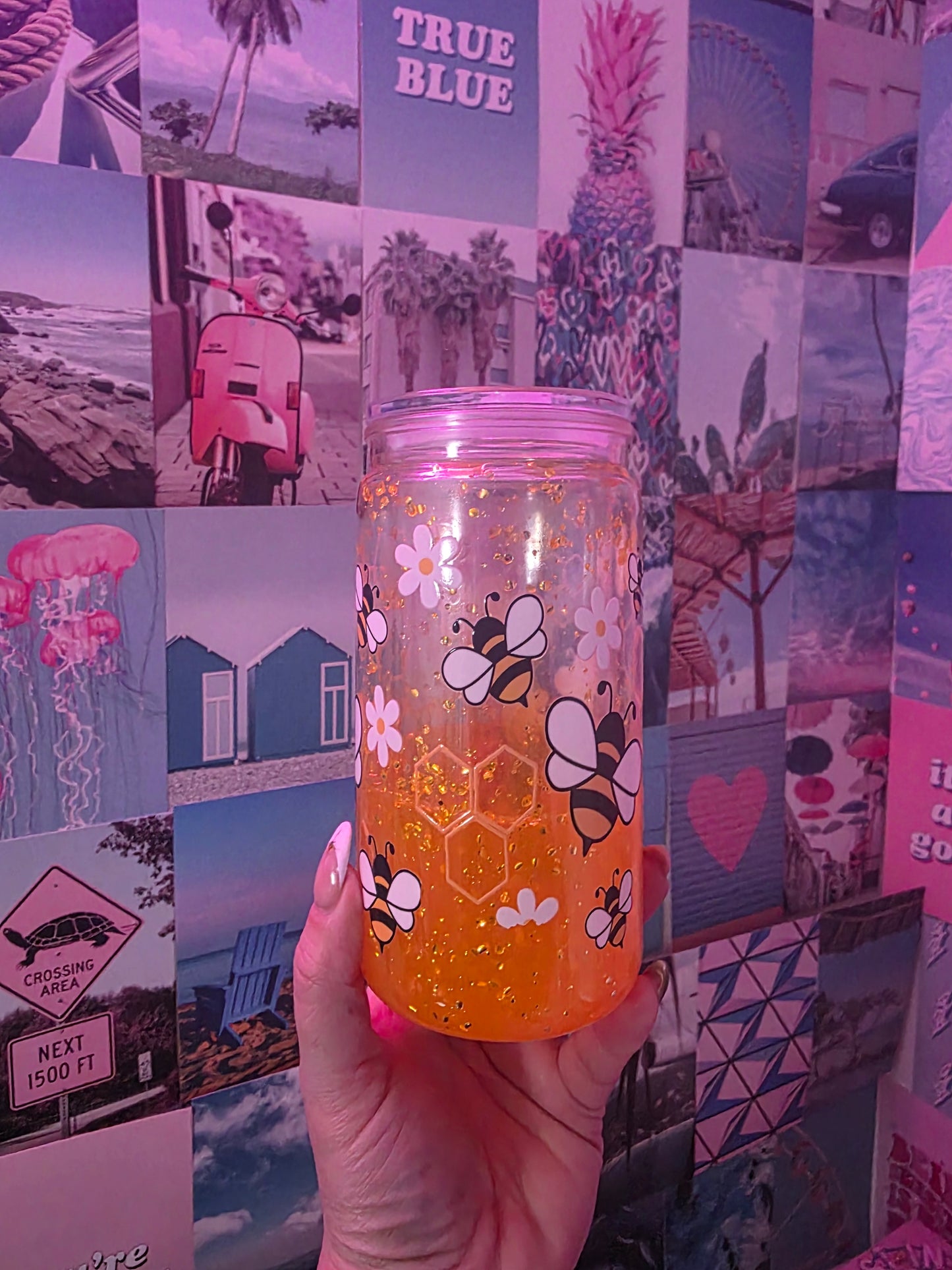 Pre-made 16 oz Bumblebee cup