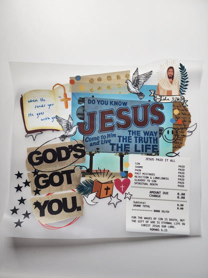 Jesus collage (DTF) Transfer