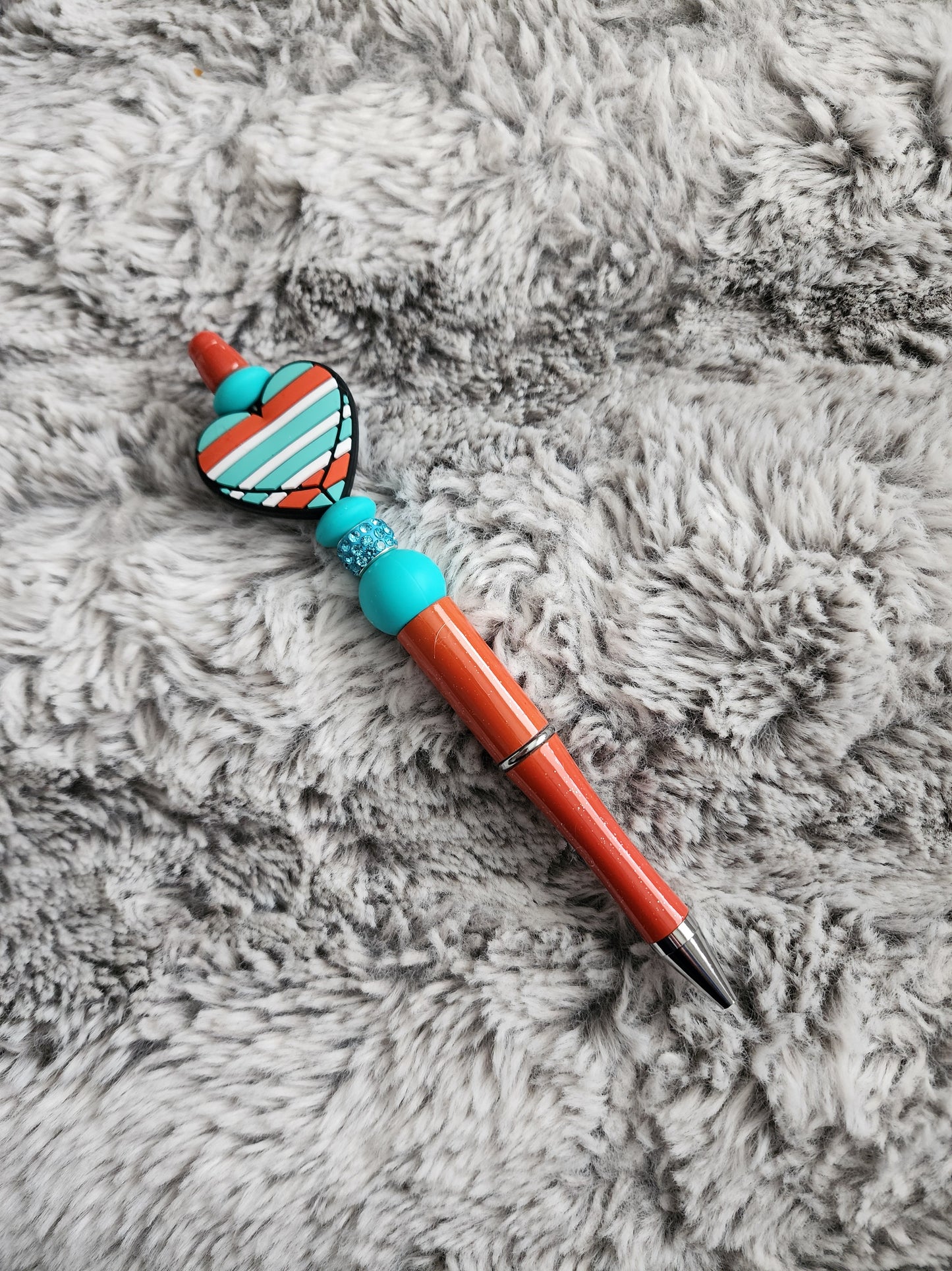 Beaded Heart Pen