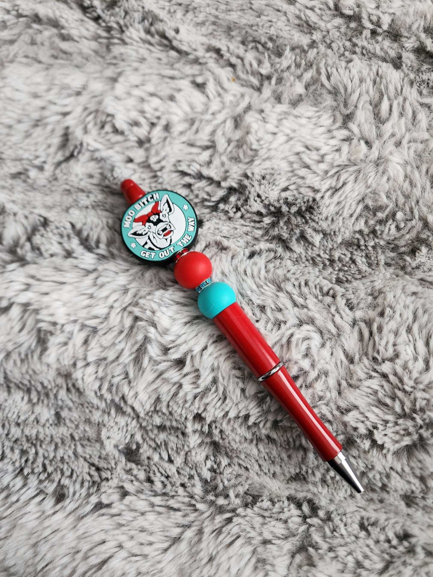 Beaded Moo Pen