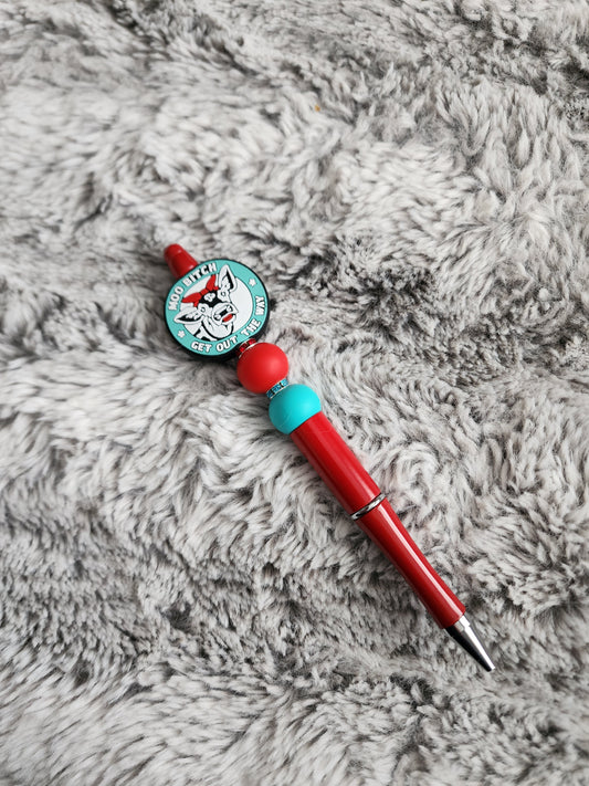 Beaded Moo Pen