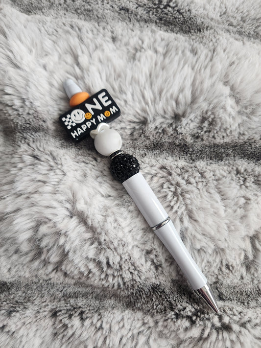 Beaded One Happy Mom  Pen