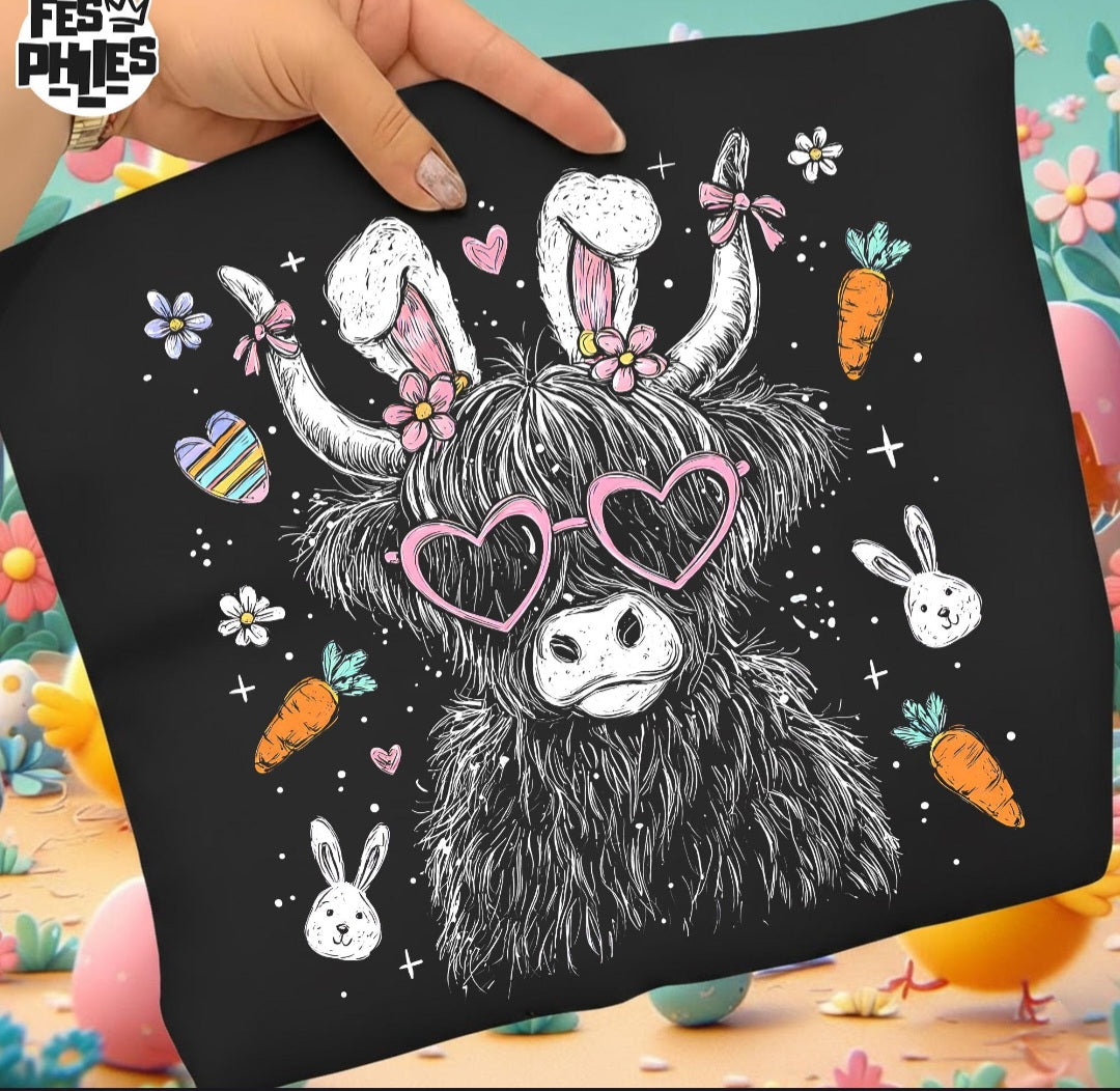 Easter Highland Cow(Transfer)