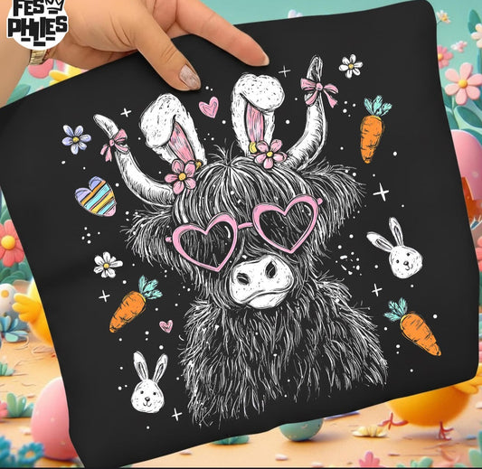 Easter Highland Cow(Transfer)