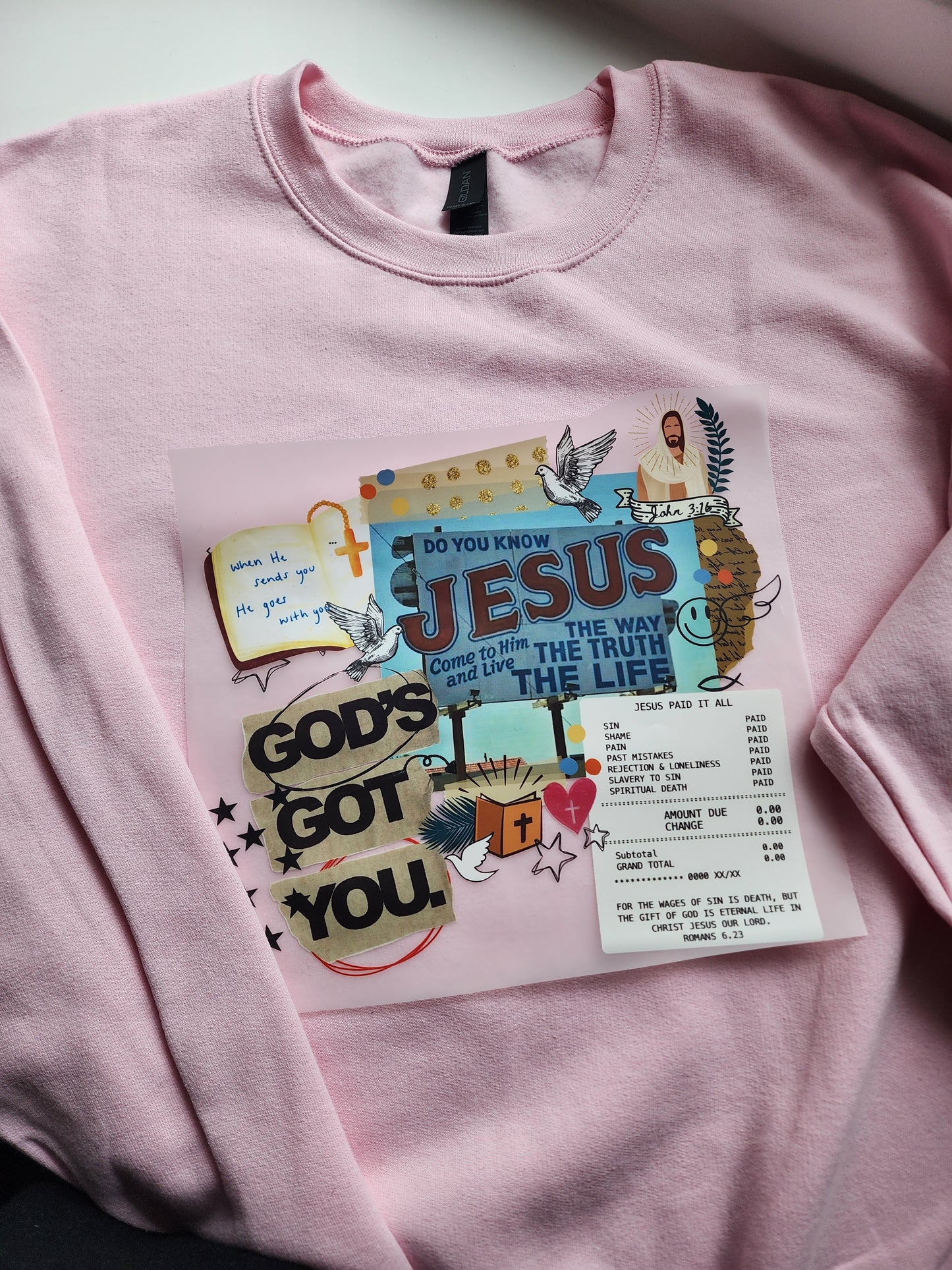 Jesus collage (DTF) Transfer