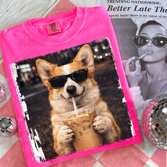 Corgi Iced Coffee (Transfer)