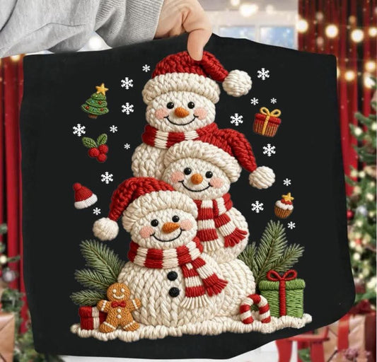Santa Hat Snowmen (Transfer)