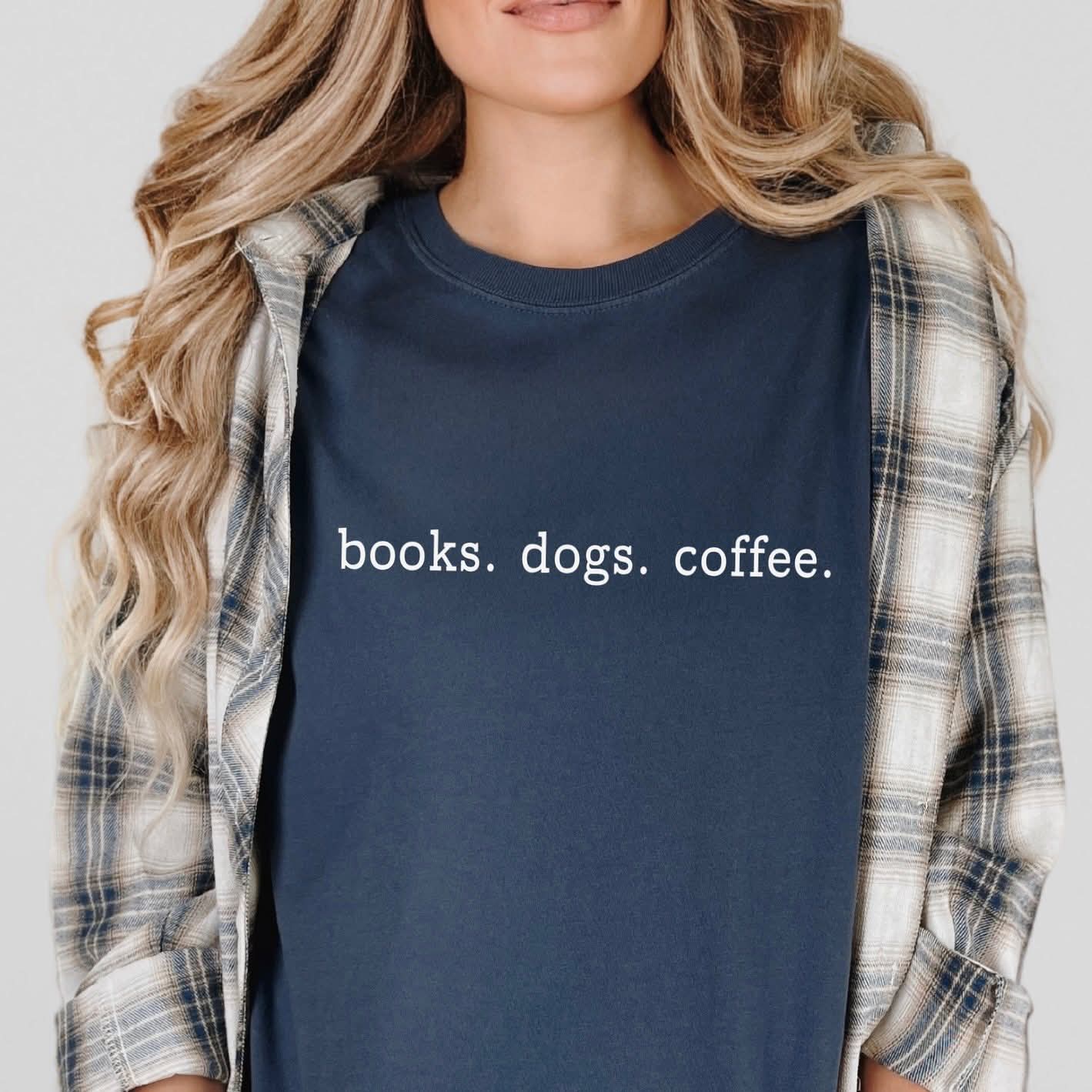 BOOKS. DOGS. COFFEE. (Transfer)