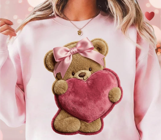 Pink Heart Teddy (Transfer)