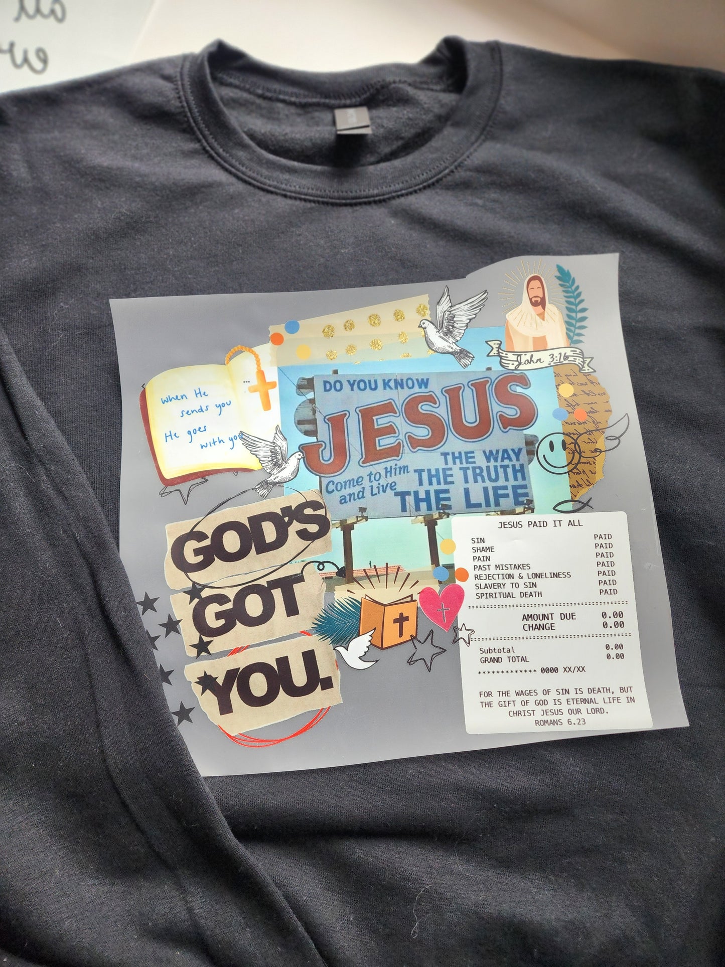 Jesus collage (DTF) Transfer