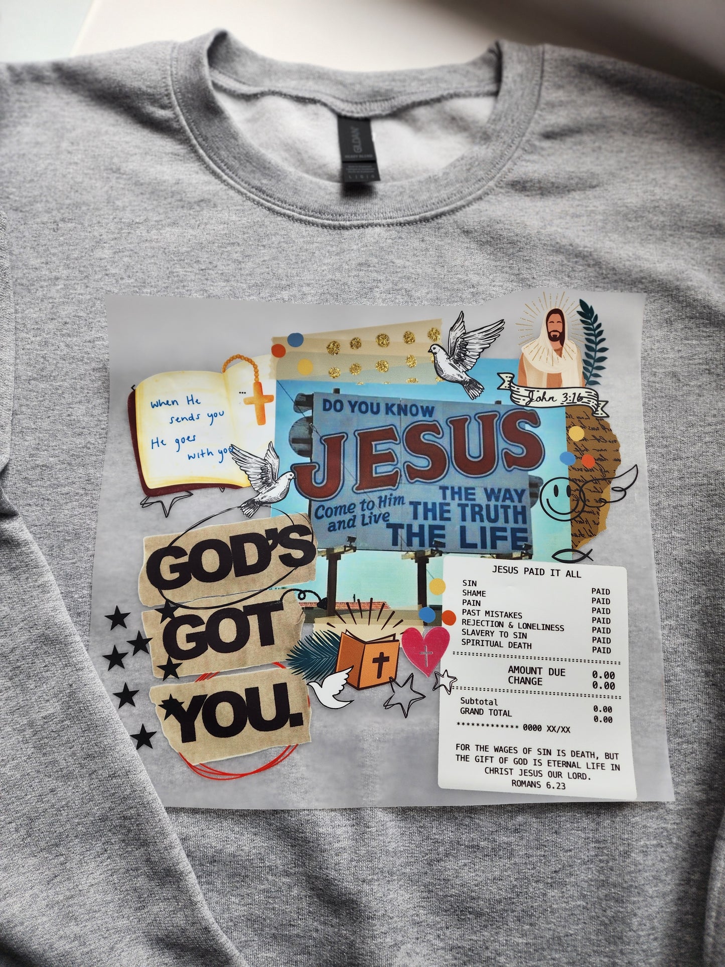 Jesus collage (DTF) Transfer
