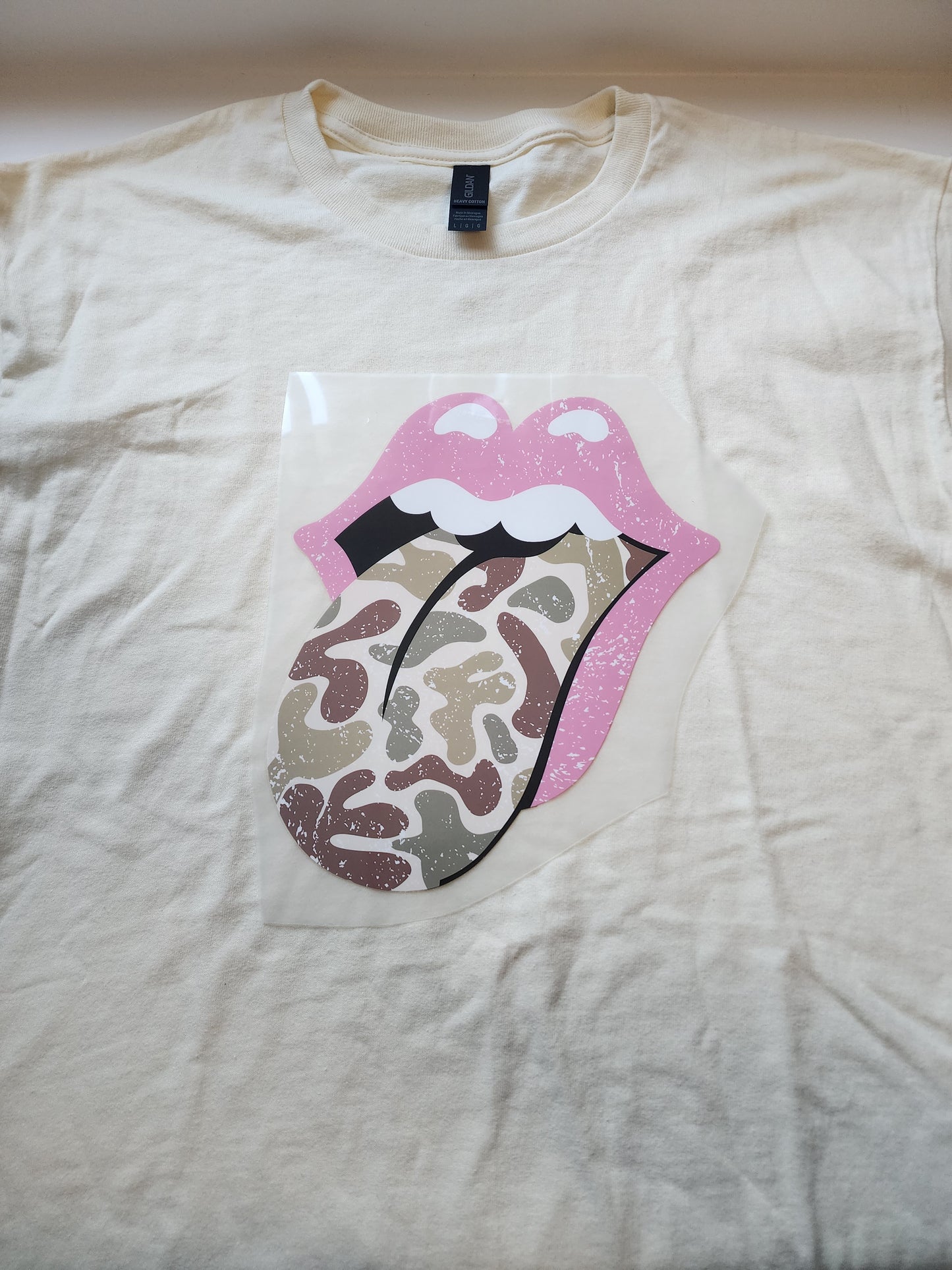 Pink/Camo tongue (DTF) Transfer