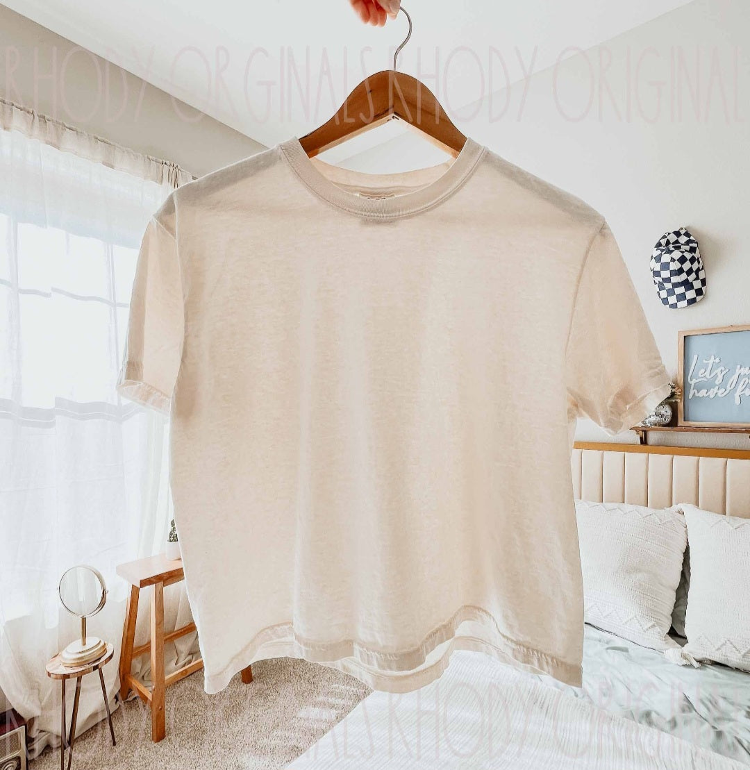 Ivory Boxy Tee (Comfort Colors)