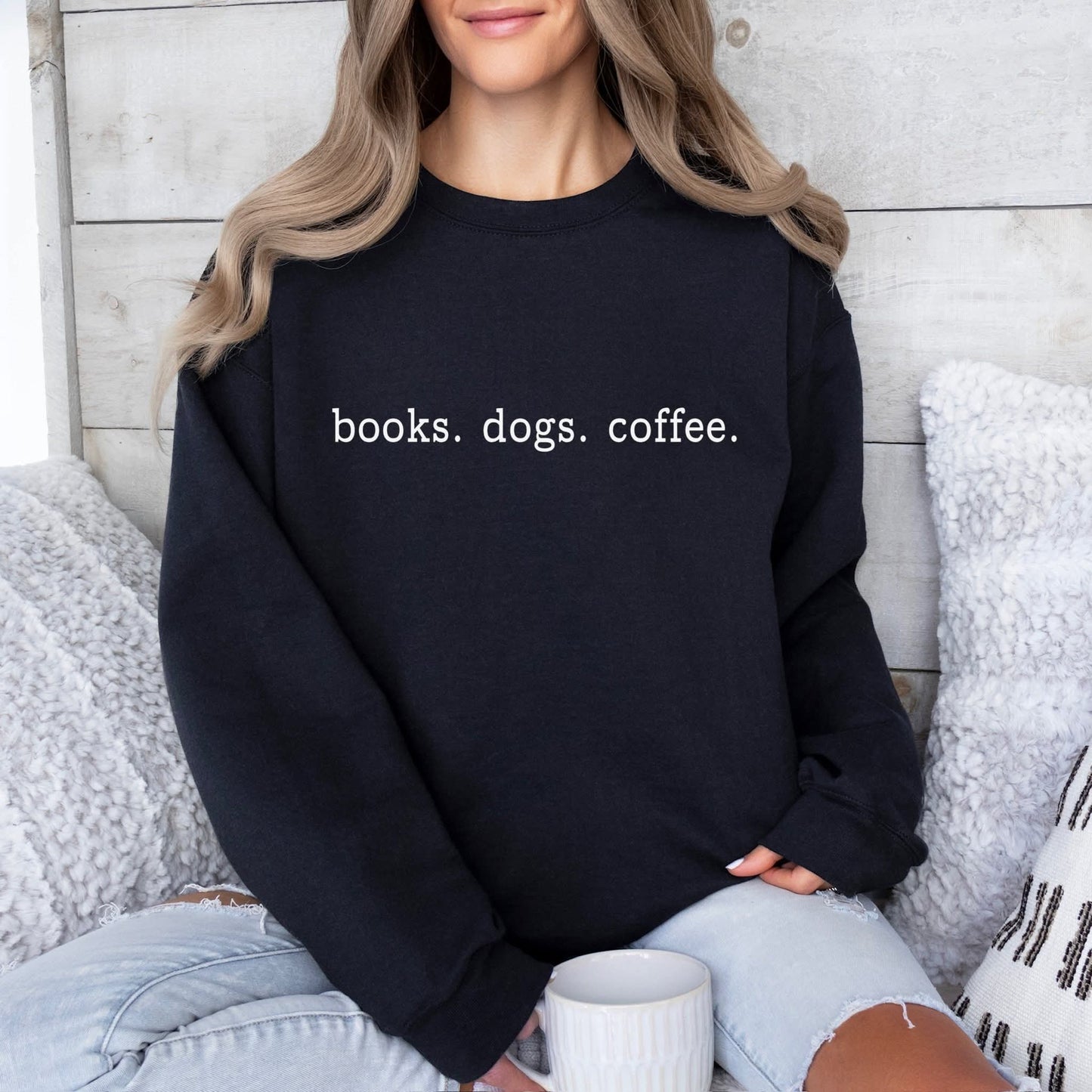 BOOKS. DOGS. COFFEE. (Transfer)