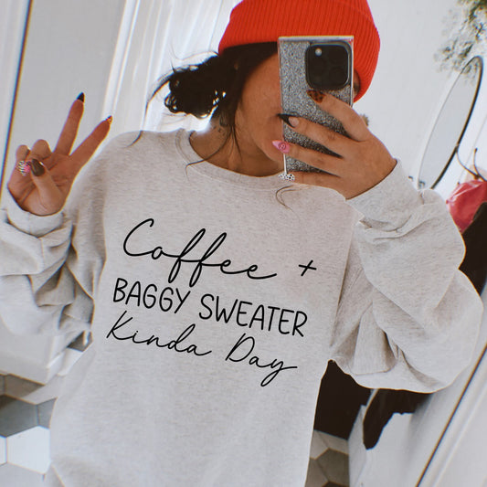 Coffee + Baggy Sweater (Transfer)