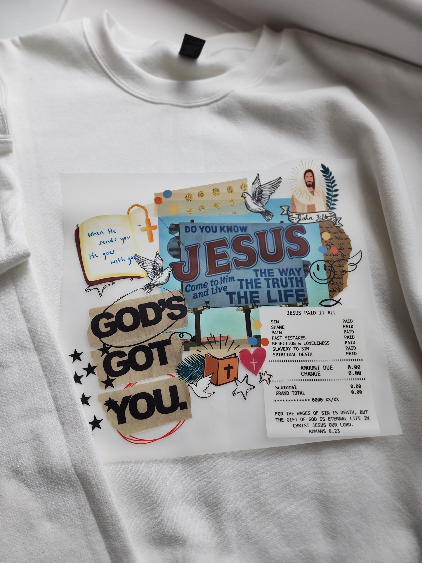 Jesus collage (DTF) Transfer