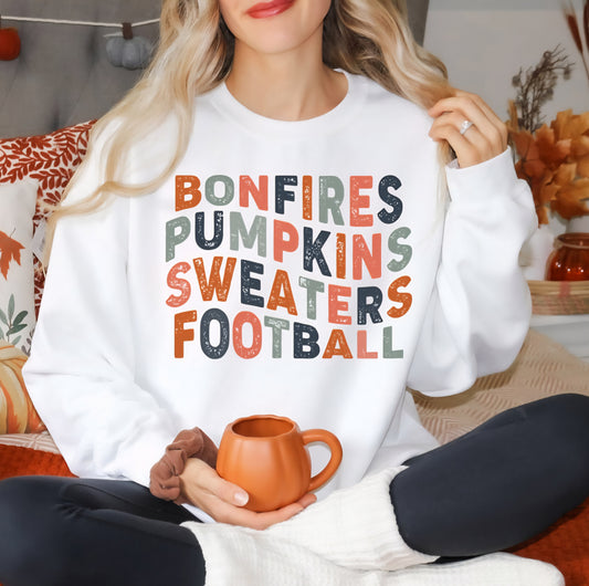 Bonfire, Pumpkin, Sweater, Football (transfer)