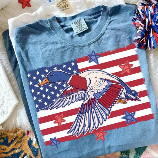 Patriotic Mallard Duck  (Transfer)