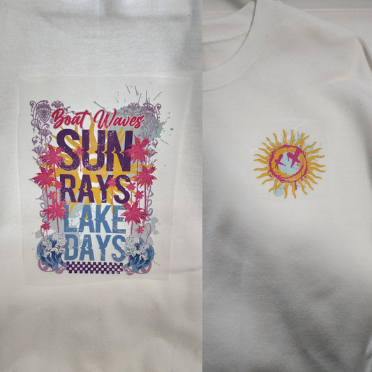 Sun Rays Lake Days(DTF) Transfer