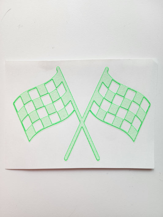 Race flags (neon green)